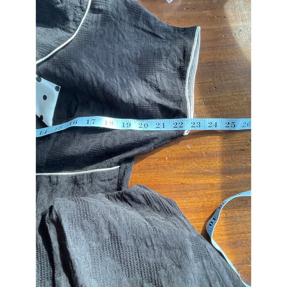 Unique Vintage Jana Black swing dress Polka Dot Bow 1950s Sz 1X #48 - Picture 10 of 11